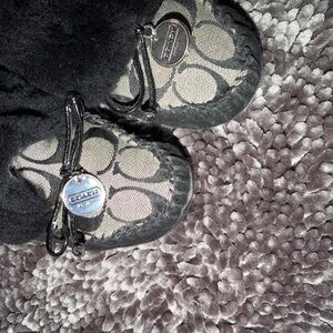 Coach Kids Black and Gray Slippers
